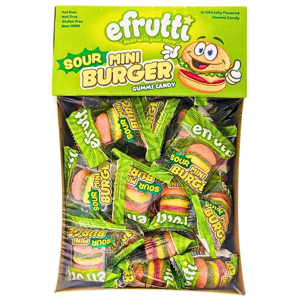 efrutti Gummi Sour Burger Candy - 60ct - Image 2