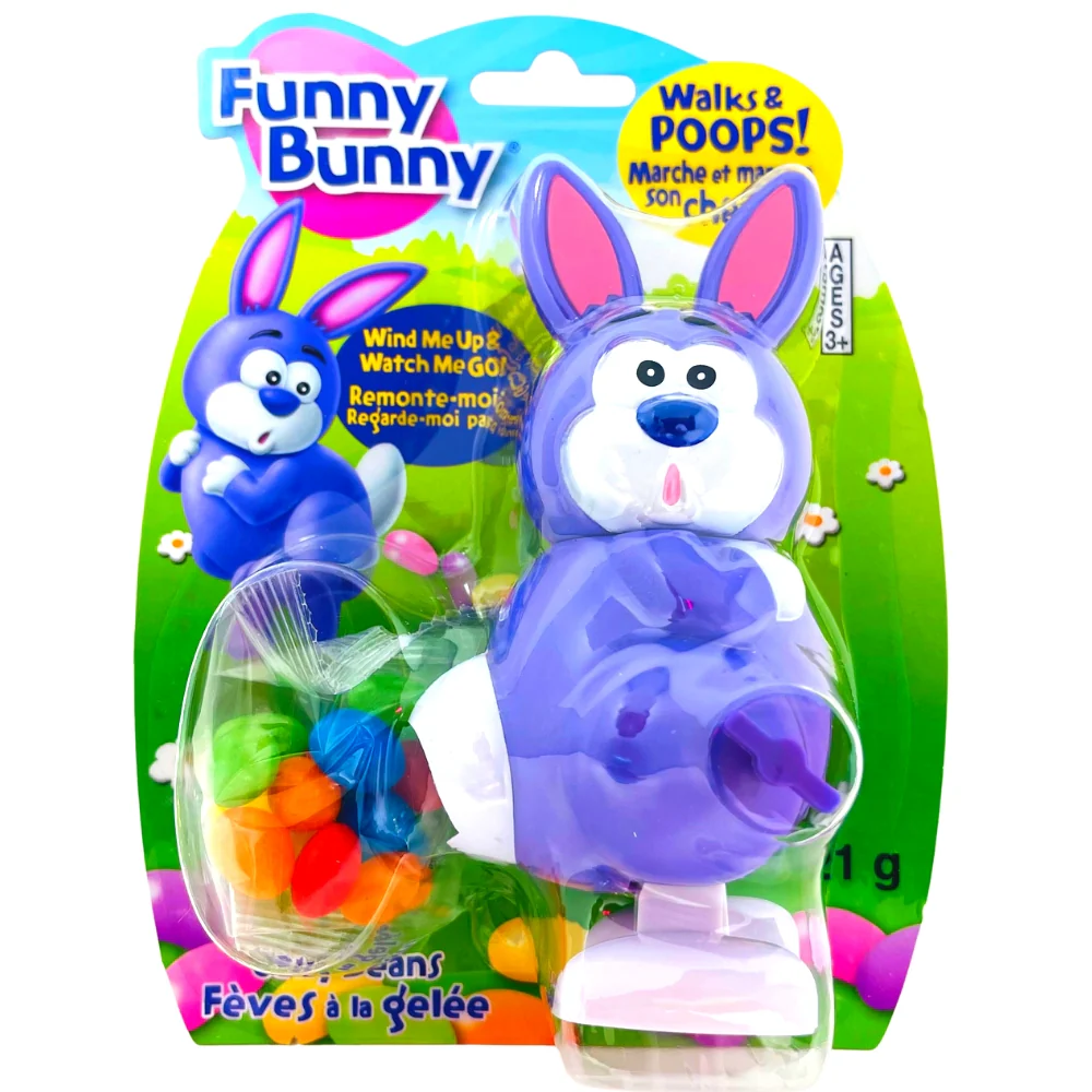 Funny Bunny Easter Wind-Up Toy with Candy - 21g - Image 4