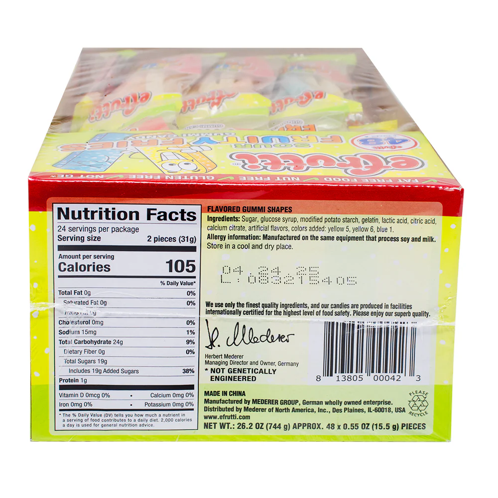 eFrutti Gummi Sour Fruity Fries - 48ct - Image 3