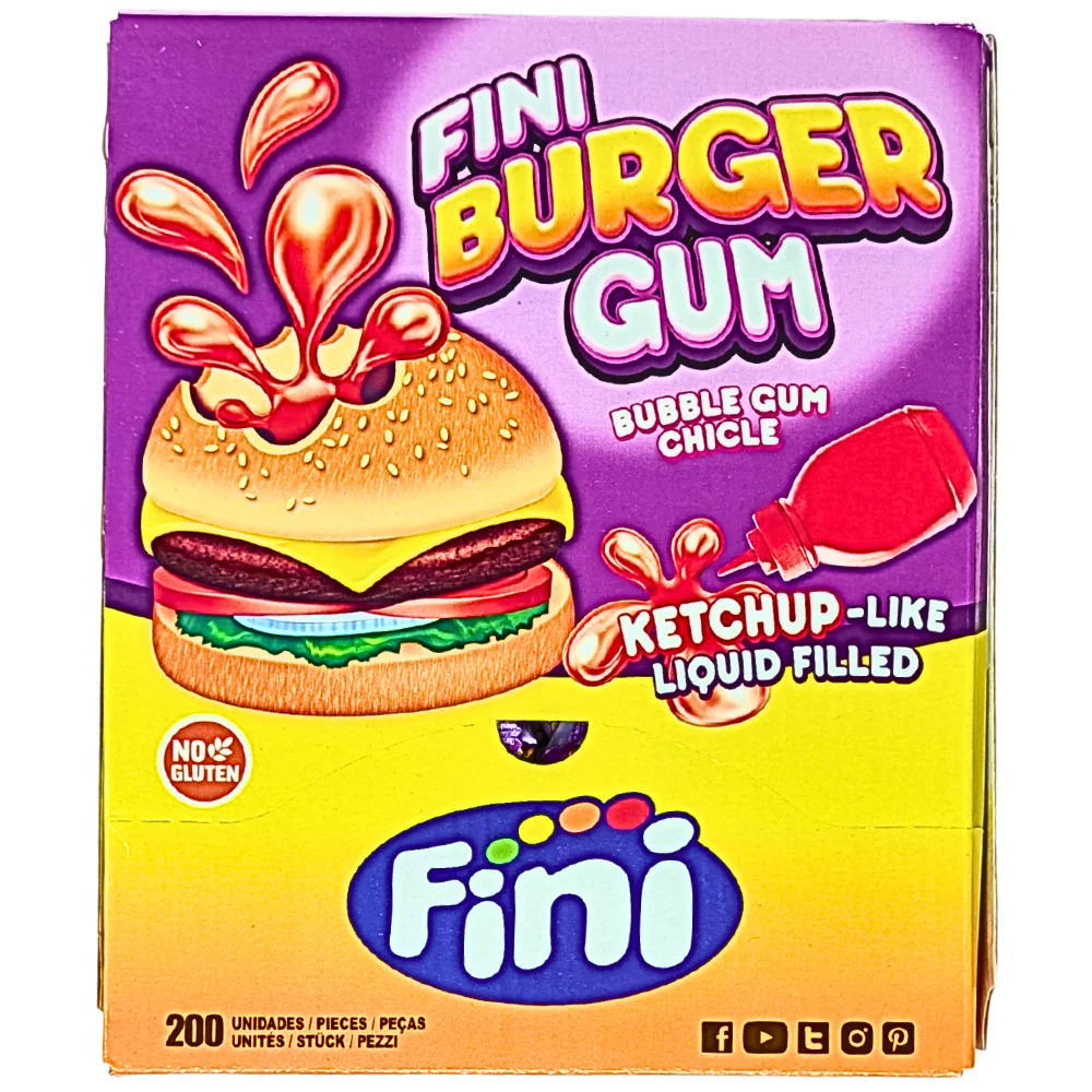 Fini Burger Bubble Gum (UK) - 200ct - Image 2