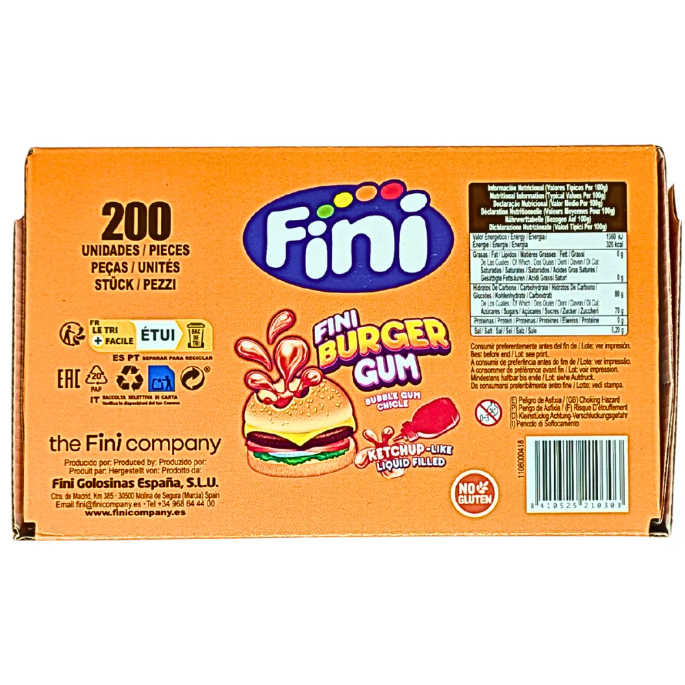 Fini Burger Bubble Gum (UK) - 200ct - Image 3