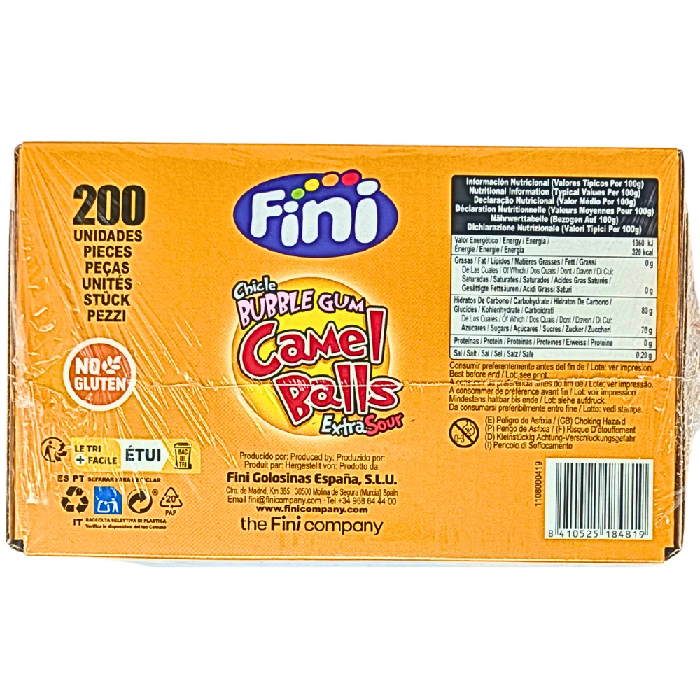 Fini Camel Balls Bubble Gum (UK) - 200ct - Image 3