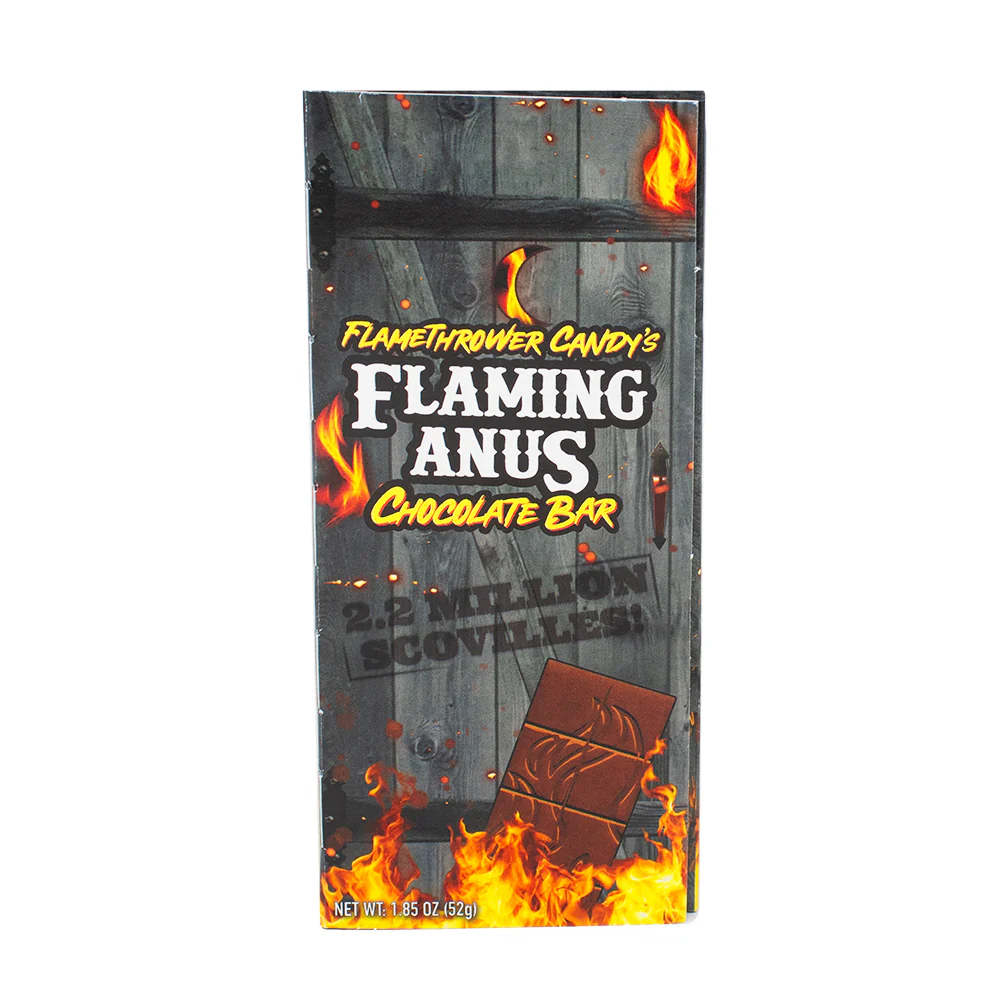 Flamethrower Candy's Flaming Anus Chocolate Bar - 52g - Image 2
