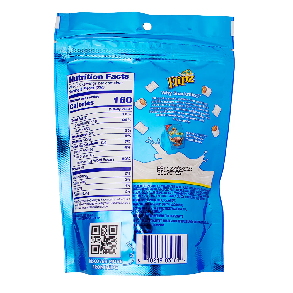 Flipz Stuff'd Pretzel White Fudge Peanut Butter - 170g - Image 2