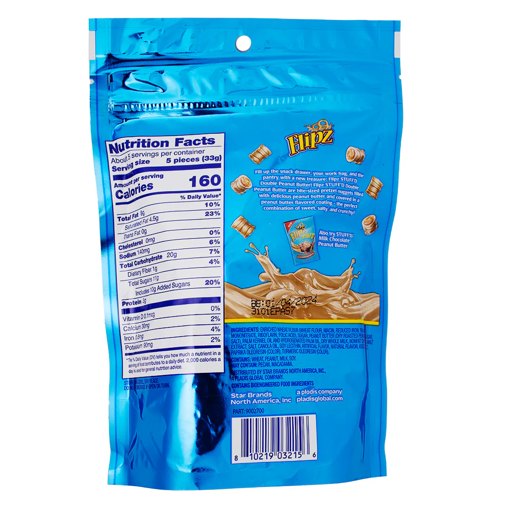 Flipz Stuff'd Pretzels Double Peanut Butter - 162g - Image 2