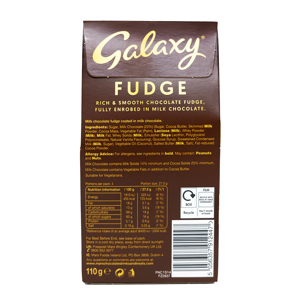 Galaxy Fudge Carton (UK) - 110g - Image 3