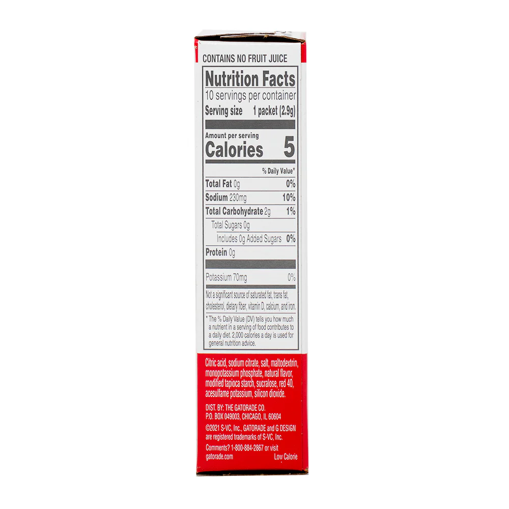 Gatorade Zero Sugar Powder Glacier Fruit Punch 10pk - 29g - Image 3