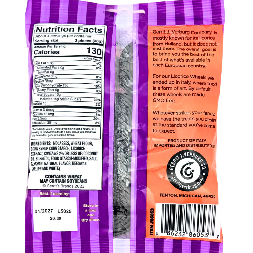 Gerrit's Broadway on Wheels Black Licorice Wheels - 5.29oz - Image 2