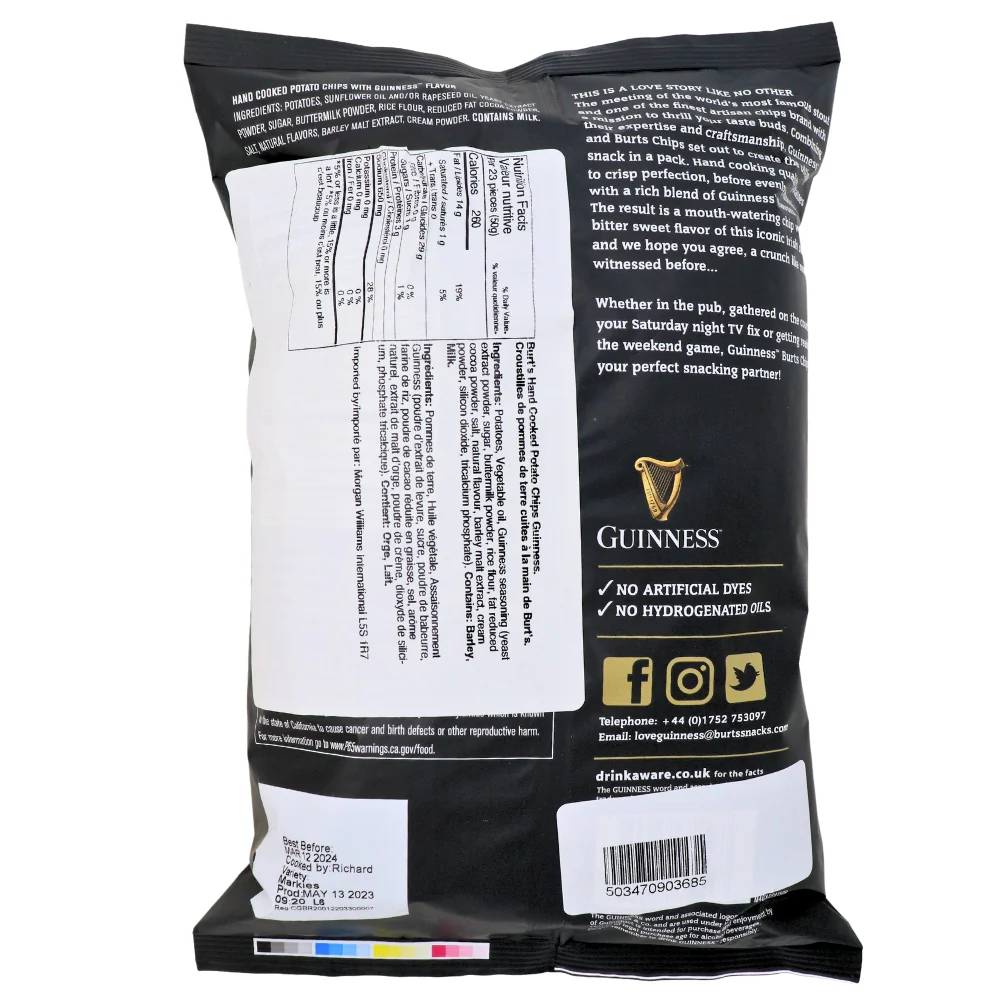 Guinness Rich Chilli Crisps UK - 150g - Image 2