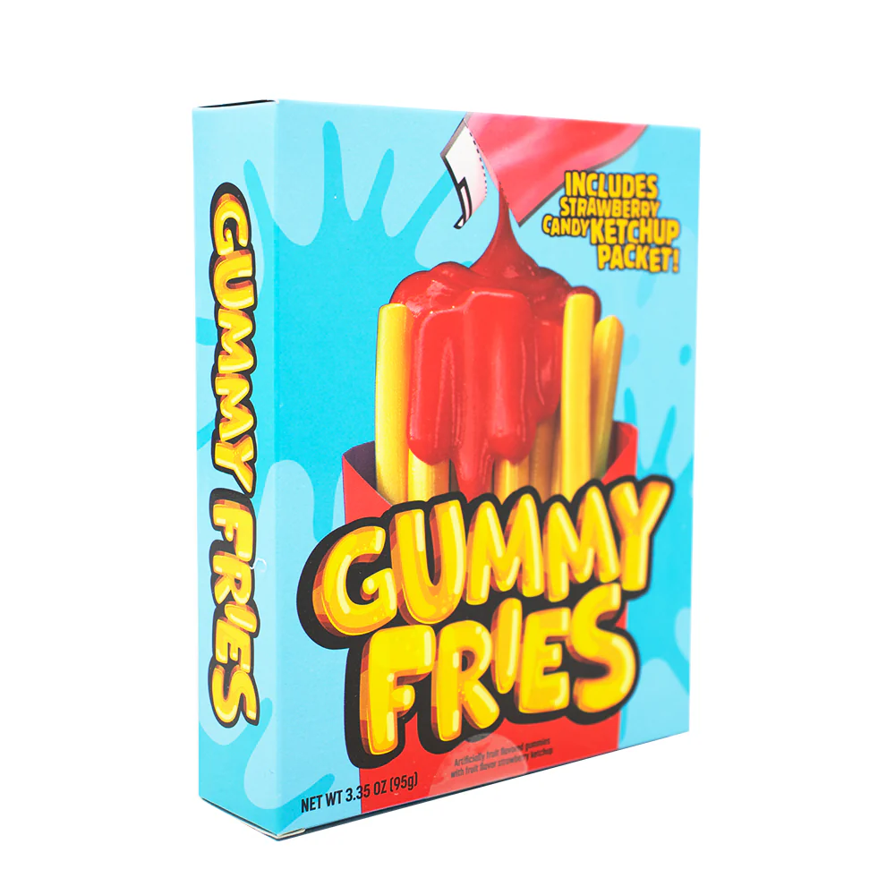 Gummy Fries with Strawberry Ketchup Candy - 3.35oz - Image 2