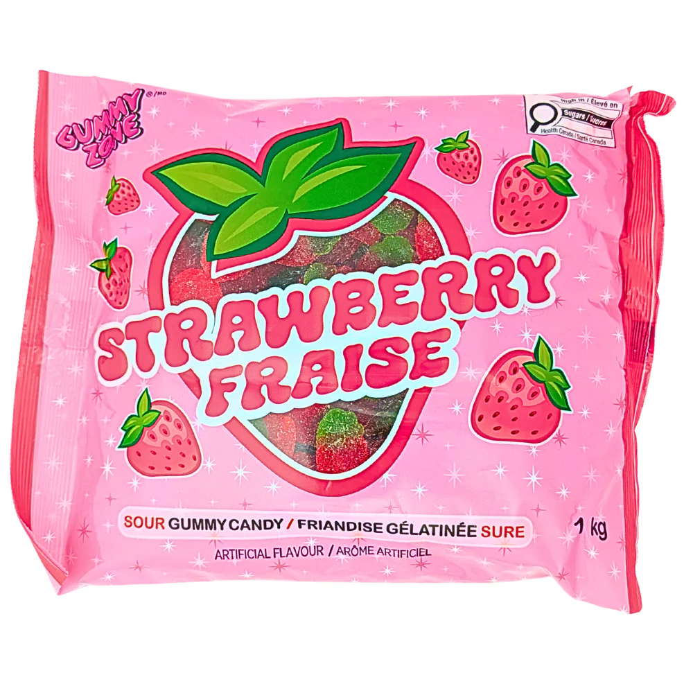 Gummy Zone Sour Strawberry - 1kg
