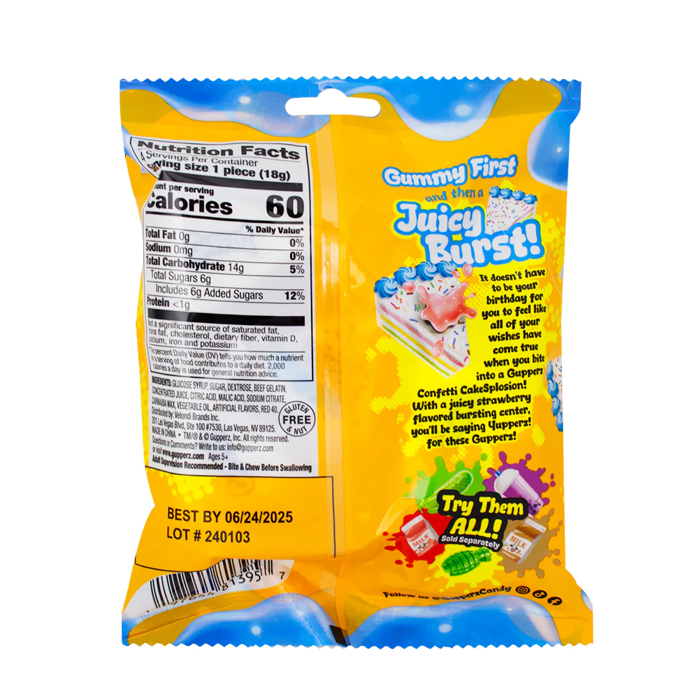 Gupperz Confetti CakeSplosion Gummies - 2.54oz - Image 2