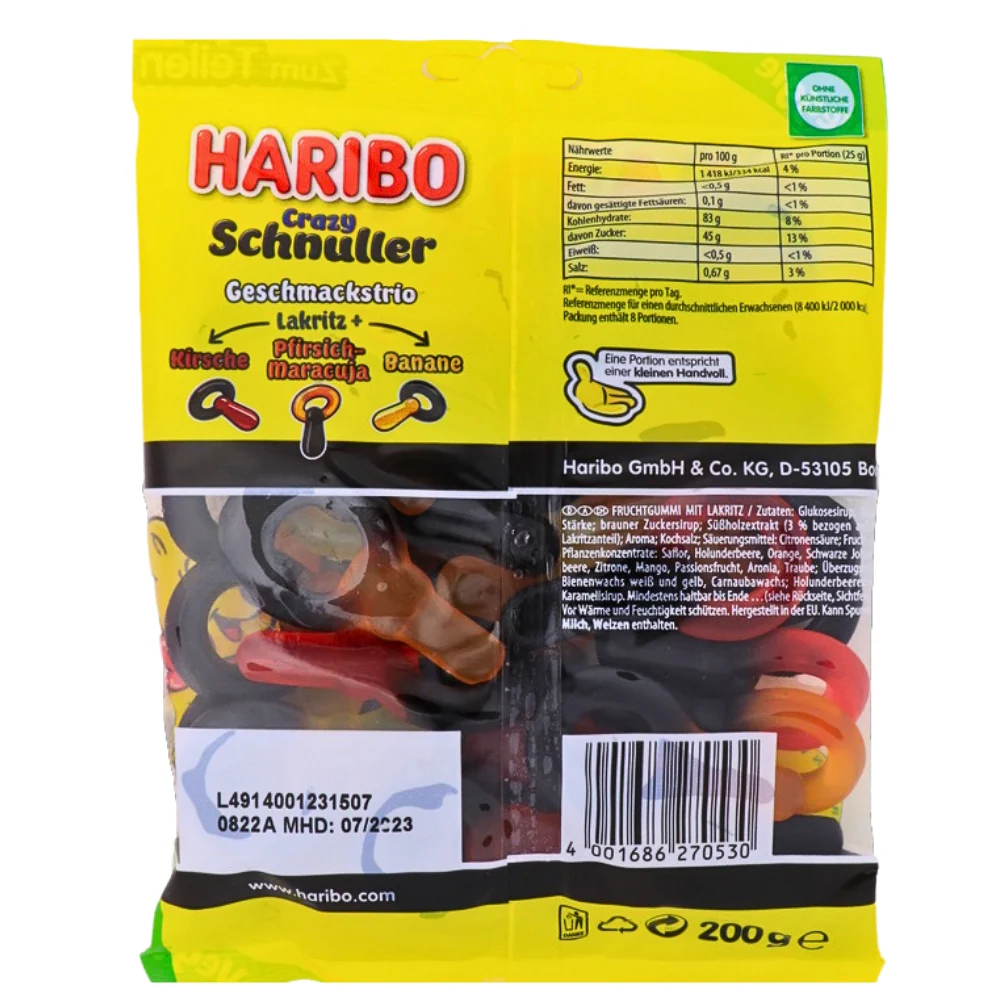 Haribo Crazy Schnuller Gummy Candy - 200g - Image 2