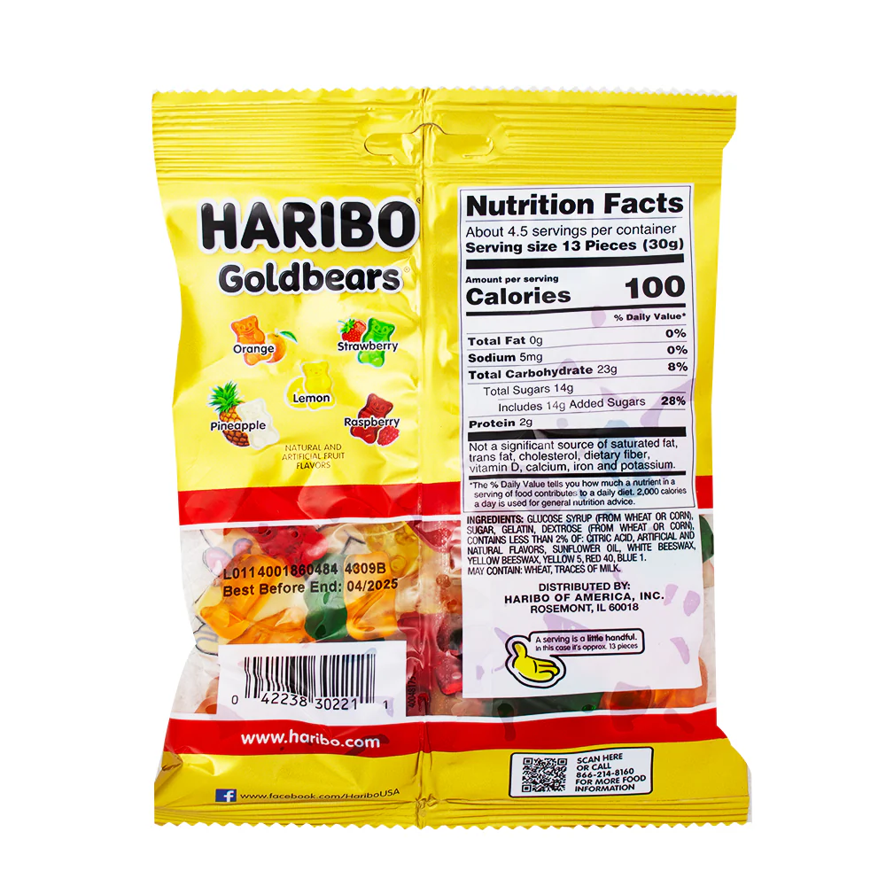 Haribo Gold-Bears Gummi Candy - 5oz - Image 2