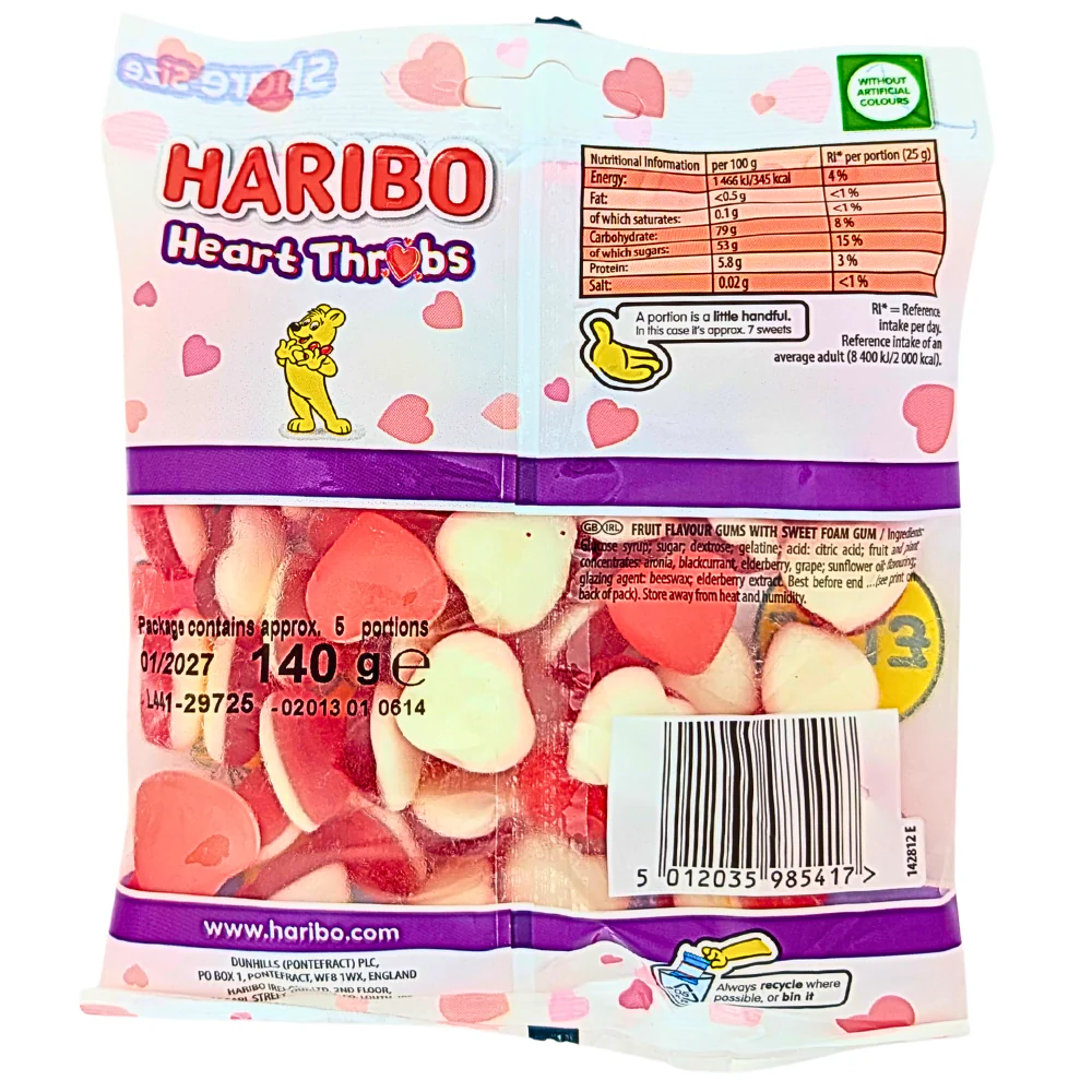 Haribo Heart Throbs (UK) - 140g - Image 2