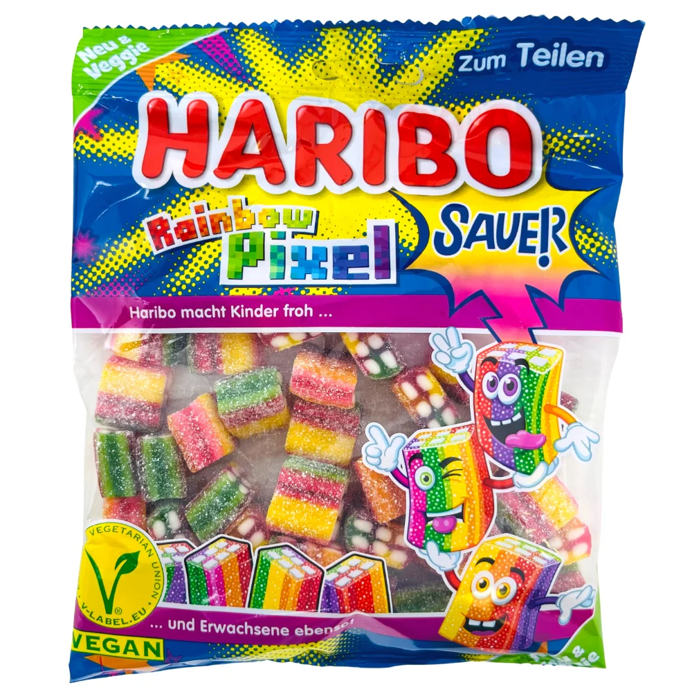 Haribo Rainbow Pixel Sour - 160g