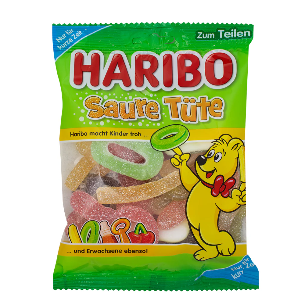 Haribo Sour Tute Gummies (Germany) -175g