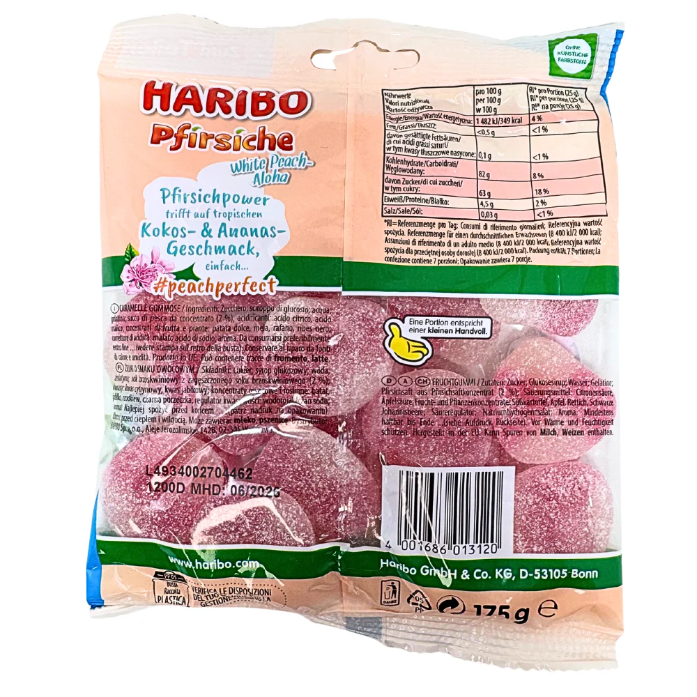Haribo White Peach Aloha (Germany) - 175g - Image 2