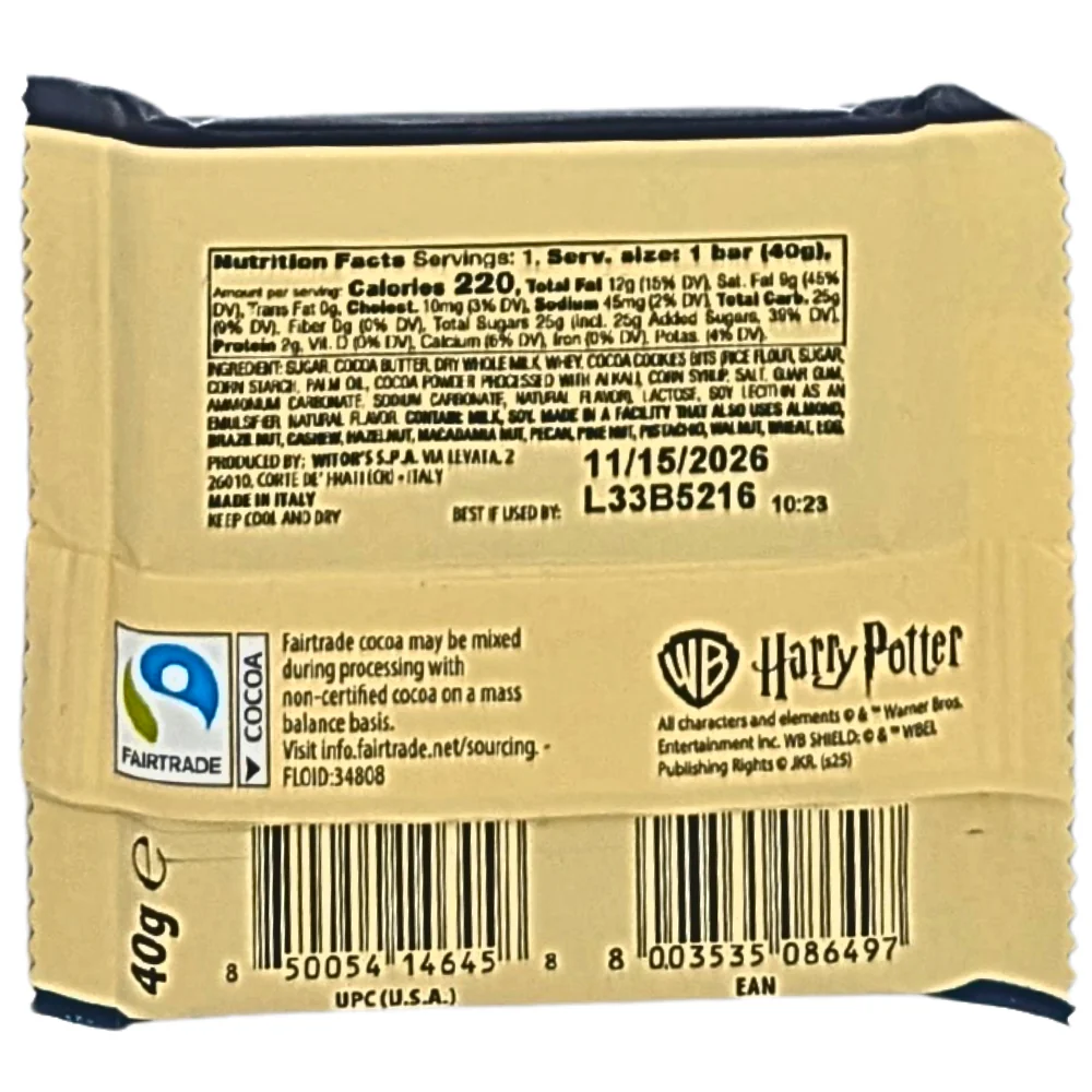 Harry Potter White Chocolate Crunchy Cookies - 1.41oz - Image 2