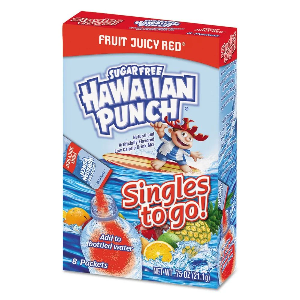 Hawaiian Punch Fruit Juicy Red Singles To Go - 21.1g
