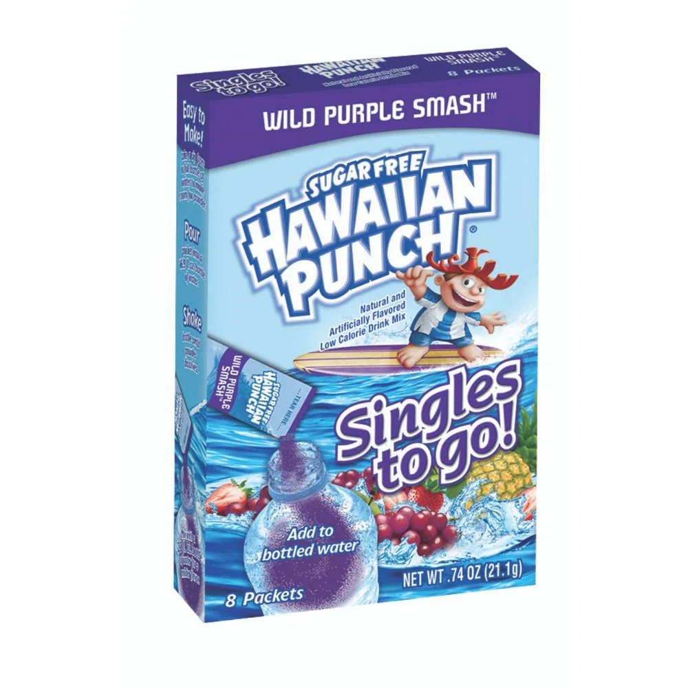 Hawaiian Punch Wild Purple Smash Singles To Go Drink Mix - 21.1g