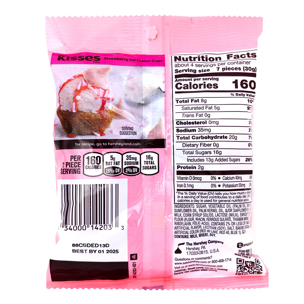 Hershey's Kisses Strawberry Ice Cream - 119g - Image 2