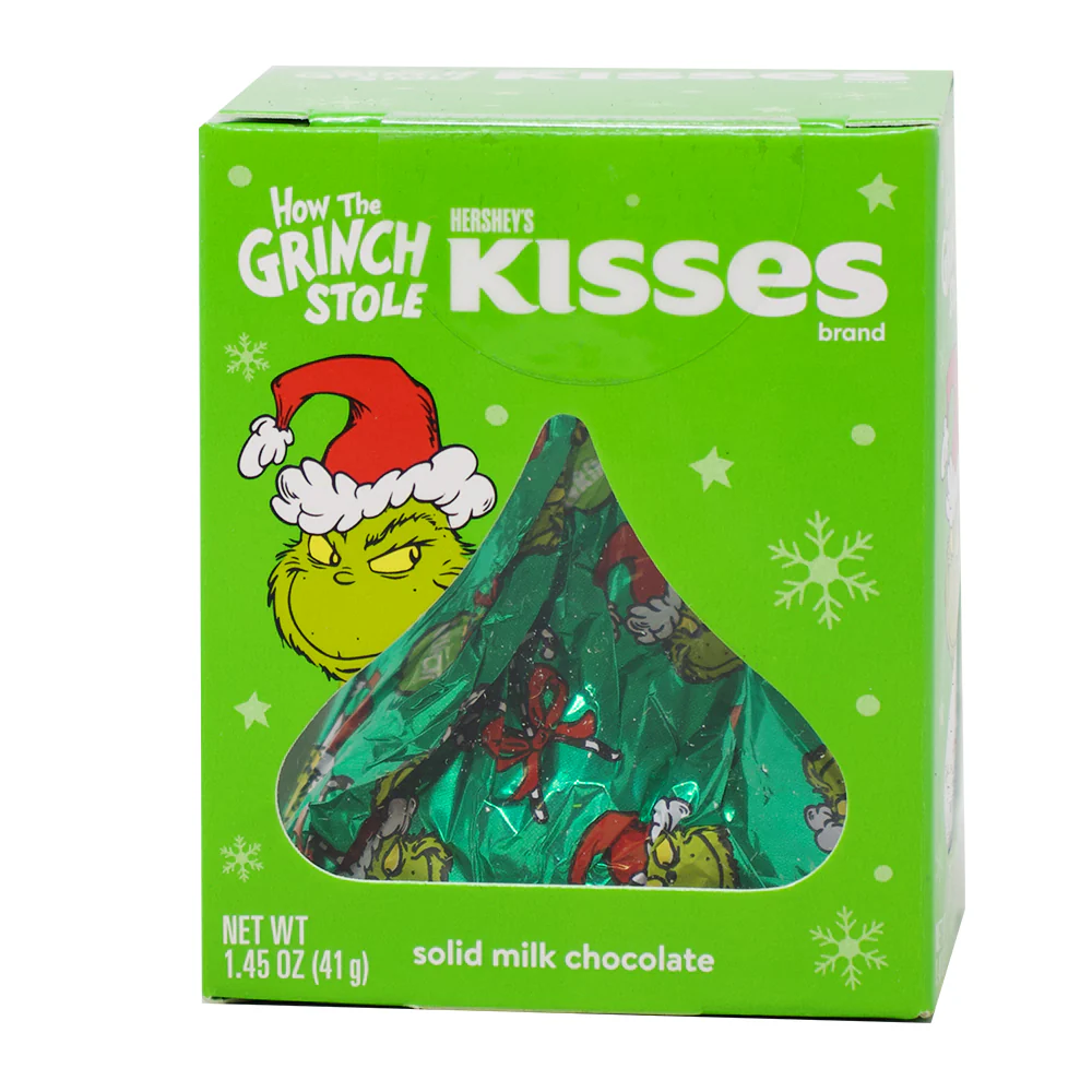 Hershey's Large Solid Milk Chocolate Kisses Grinch - 1.45oz