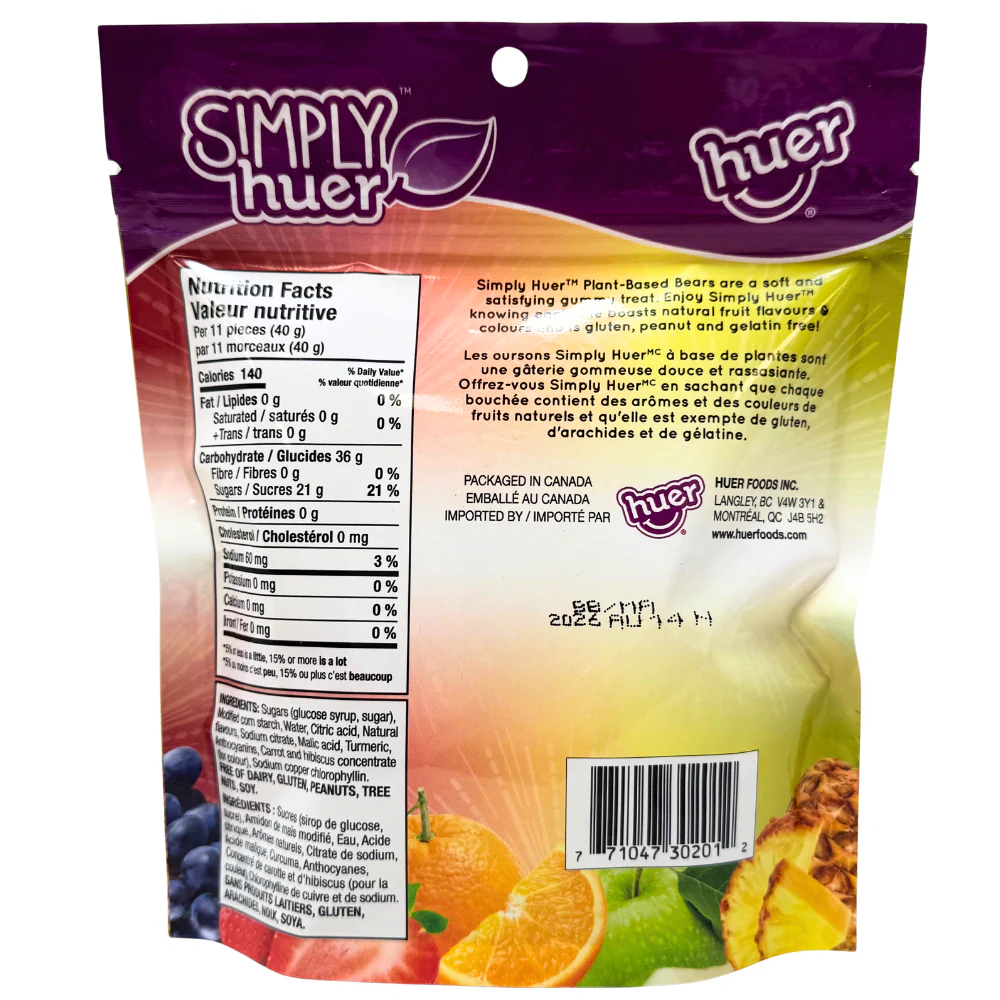 Huer Simply Sour Bears - 150g - Image 2