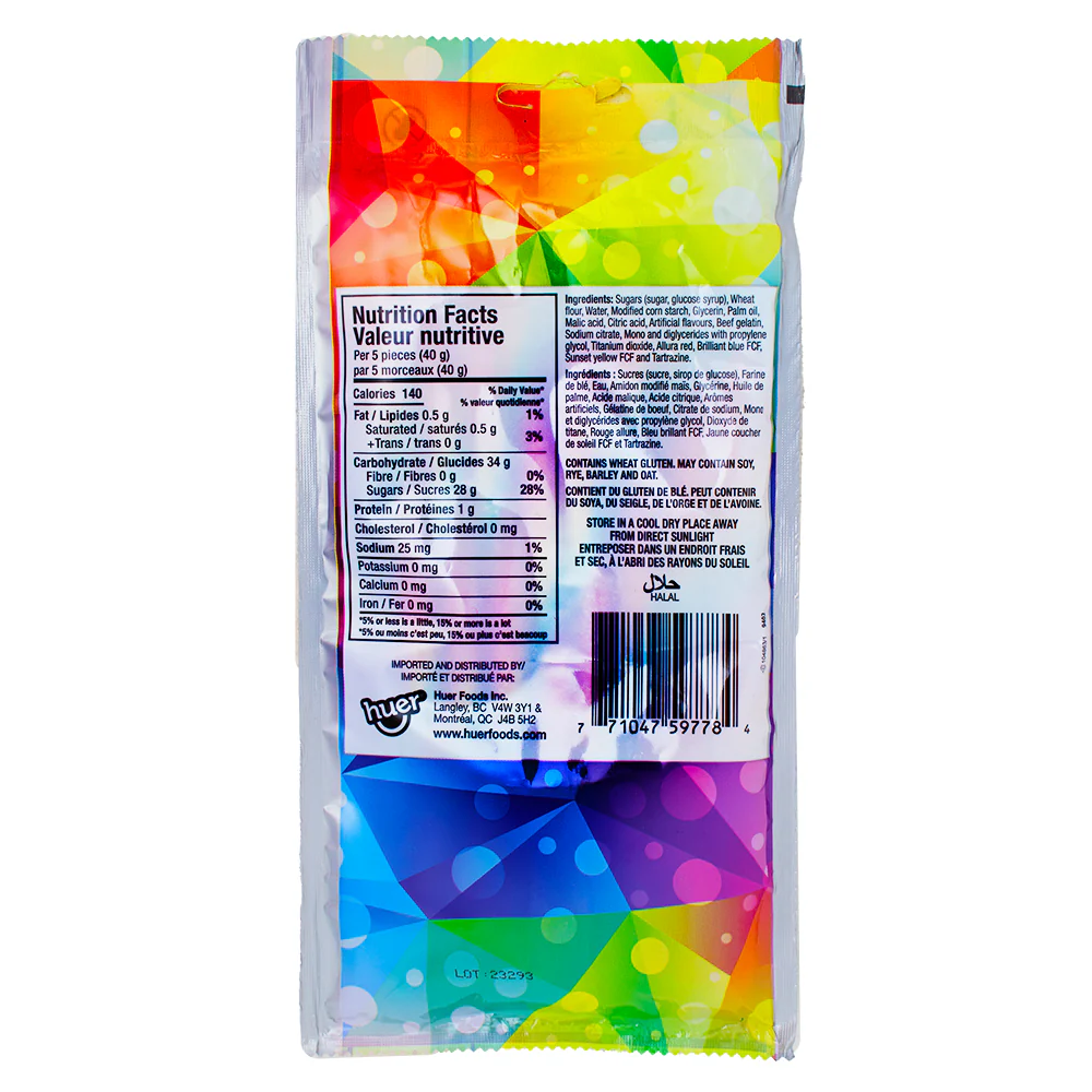 Huer Sour Rainbow Creme Whips - 70g - Image 2