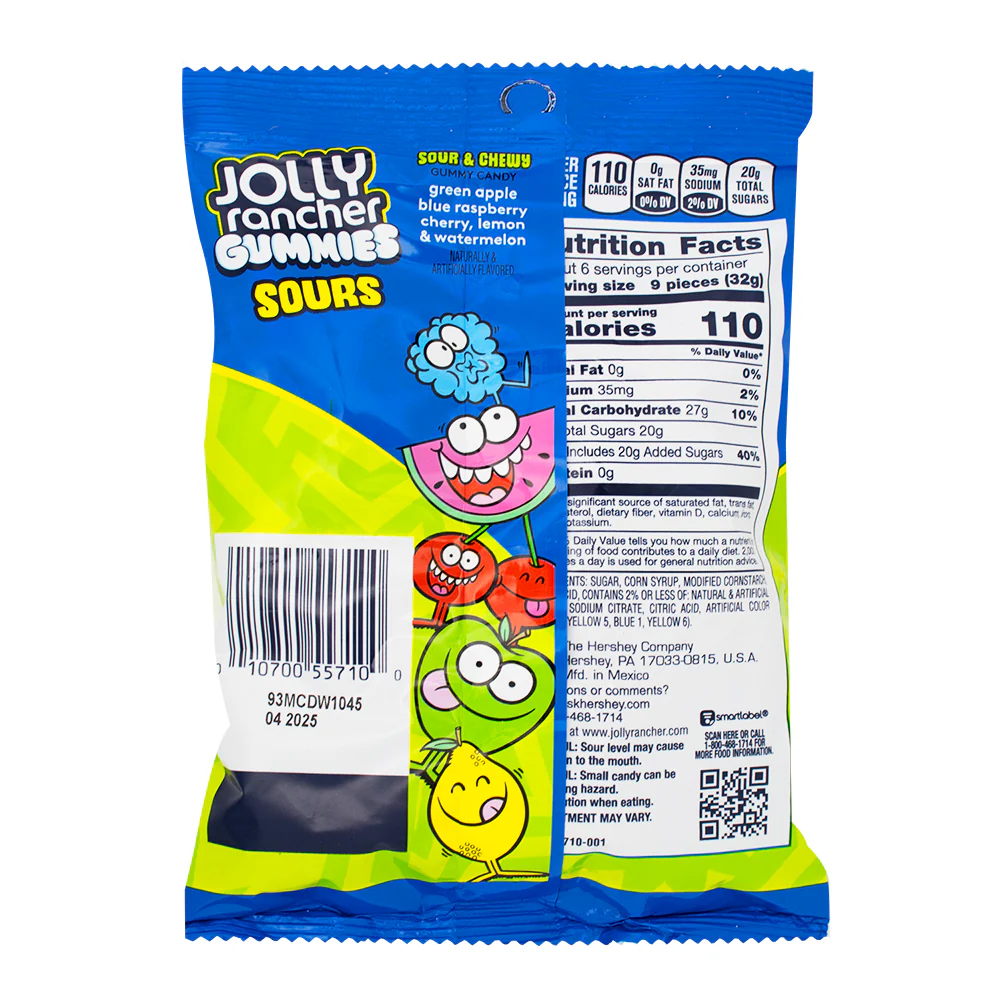 Jolly Rancher Gummies Sours 2 Flavours in 1 - 184g - Image 2