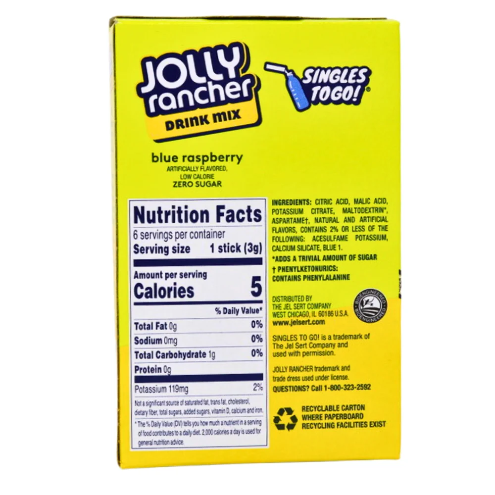 Jolly Rancher Blue Raspberry Singles to Go Drink Mix - 18.4g - Image 3