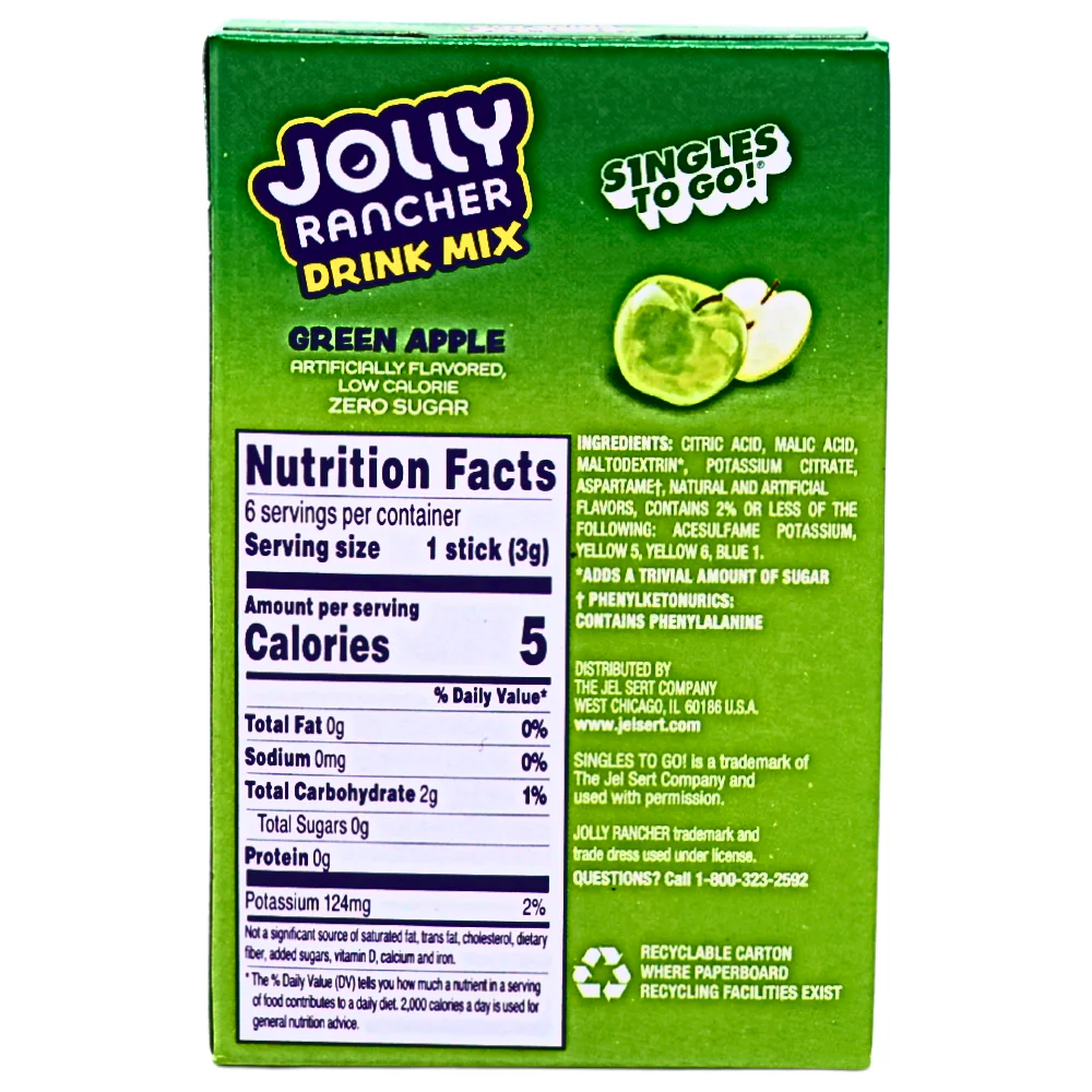 Jolly Rancher Green Apple Singles to GoDrink Mix - 17.6g - Image 2