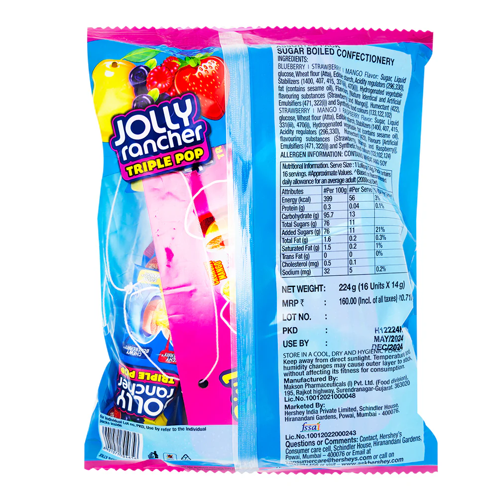 Jolly Rancher Triple Pop (India) - 224g - Image 2