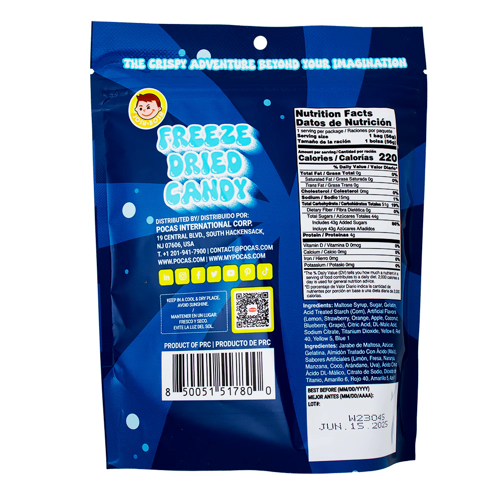 Josh Bosh Freeze Dried Candy Puffs Assorted Fruits - 1.95oz - Image 2