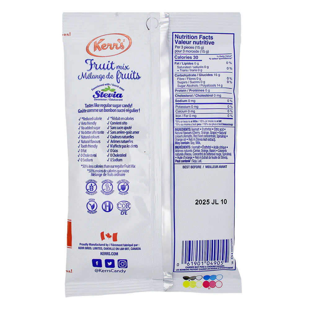 Kerr's Light Fruit Mix No Sugar Added Candies - 90g - Image 2