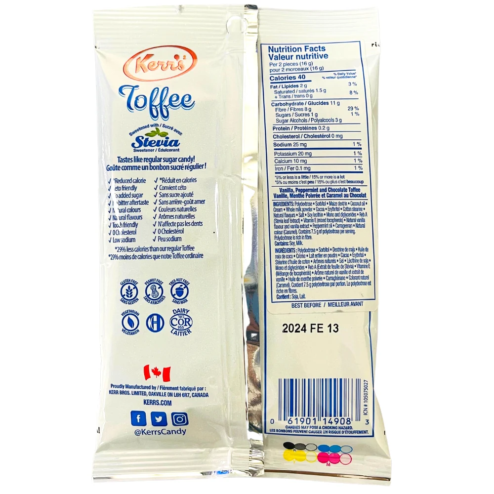 Kerr's Light Toffee No Sugar Added Candies - 90g - Image 2