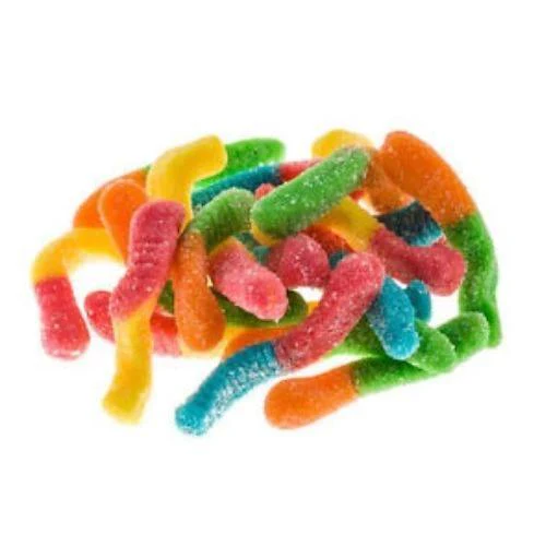 Kervan Sour Neon Worms Gummy Candy-5 lbs. - Image 3