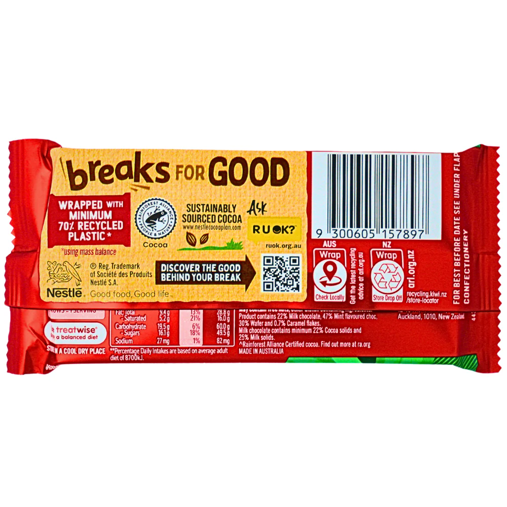 Kit Kat Mint Crush Sharebar (Aus) - 65g - Image 2