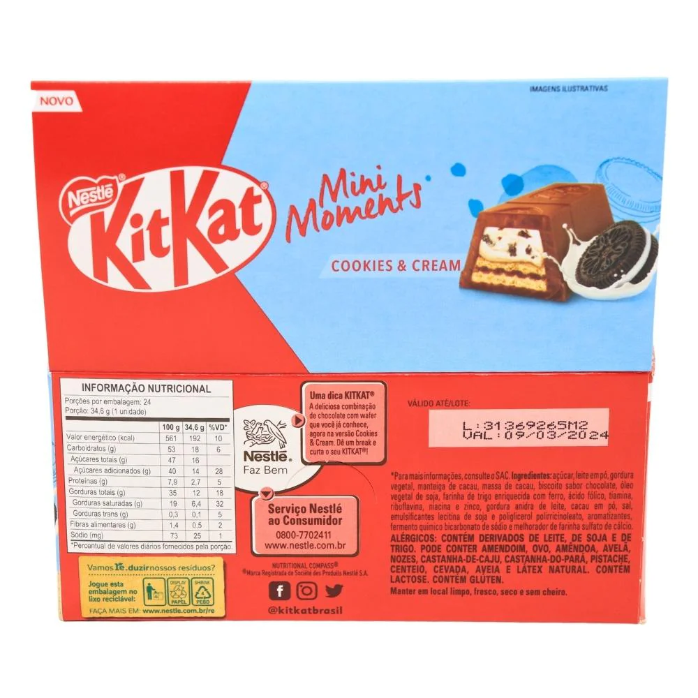 Kit Kat Mini Moments: Cookies and Cream (Brazil) - 39.6g - Image 5