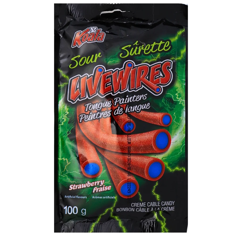 Koala Livewires Sour Tongue Painters Strawberry Candy - 100 g