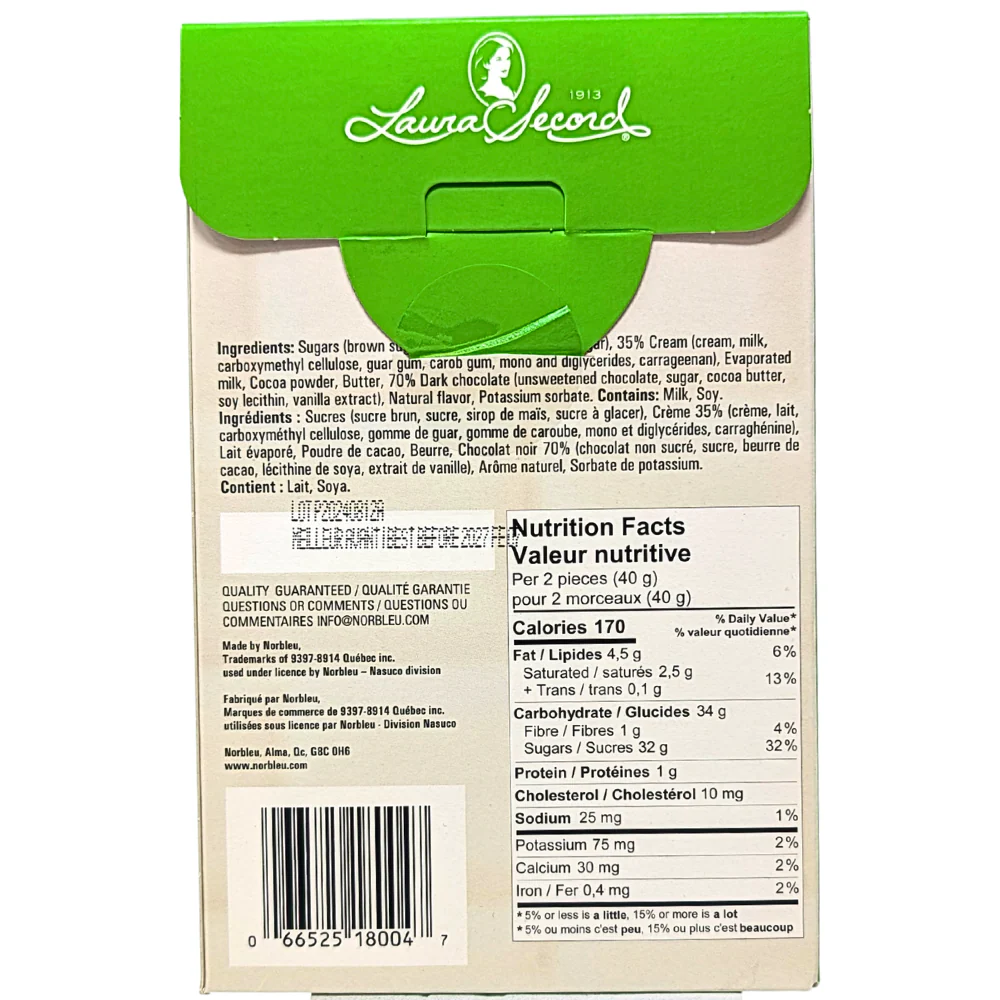 Laura Secord Mint Chocolate Fudge - 180g - Image 2