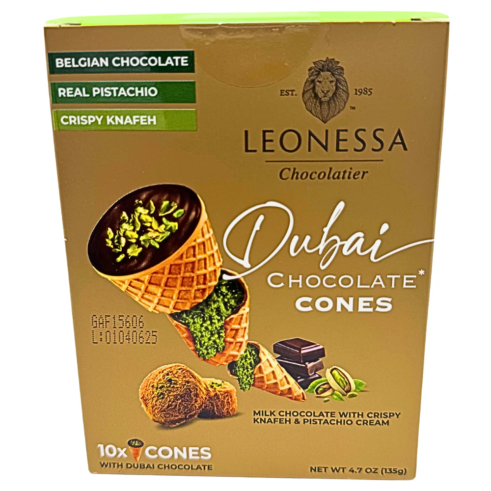 Leonessa Dubai Chocolate Cones - 4.7oz