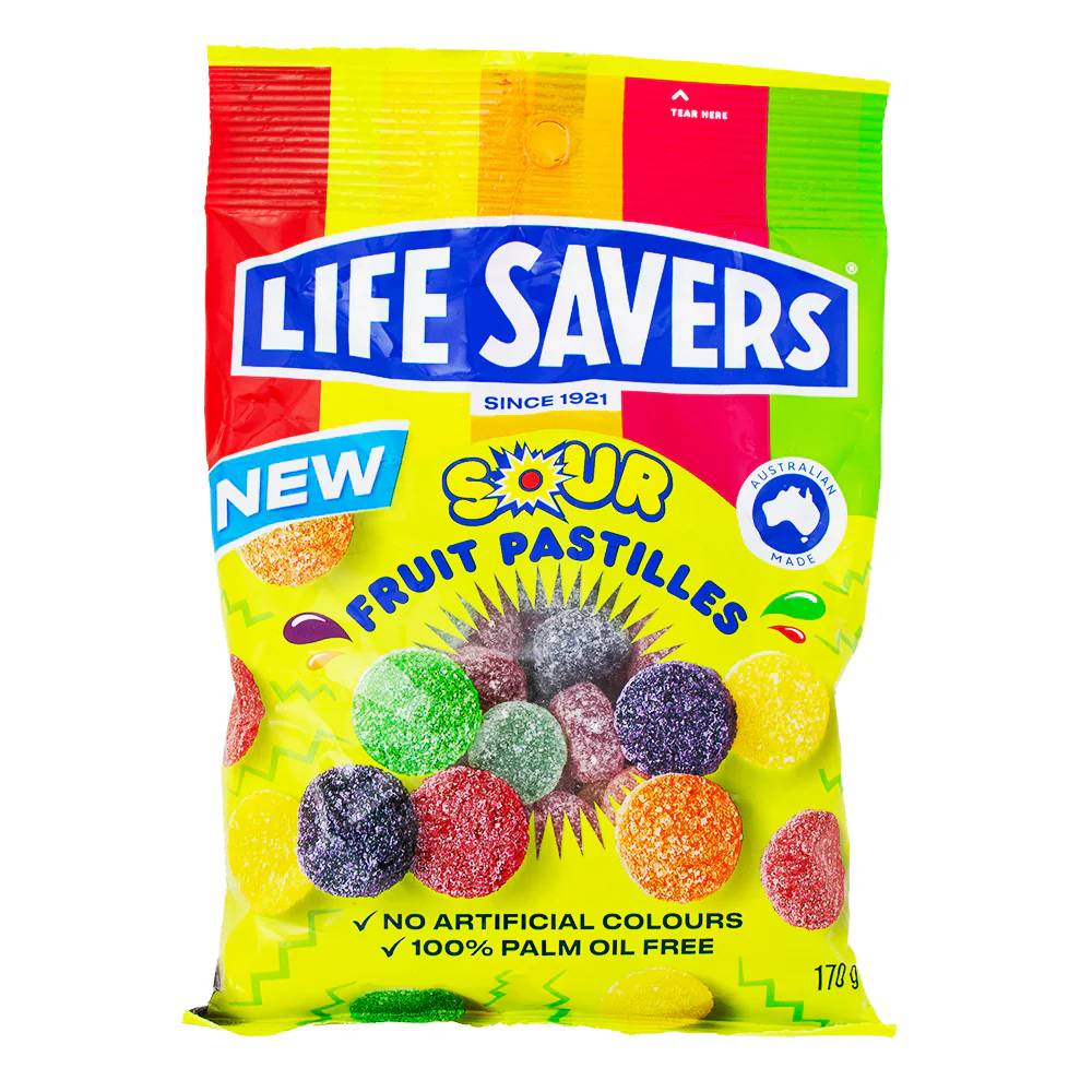 Lifesavers Sour Fruit Pastilles (Australia) - 170g