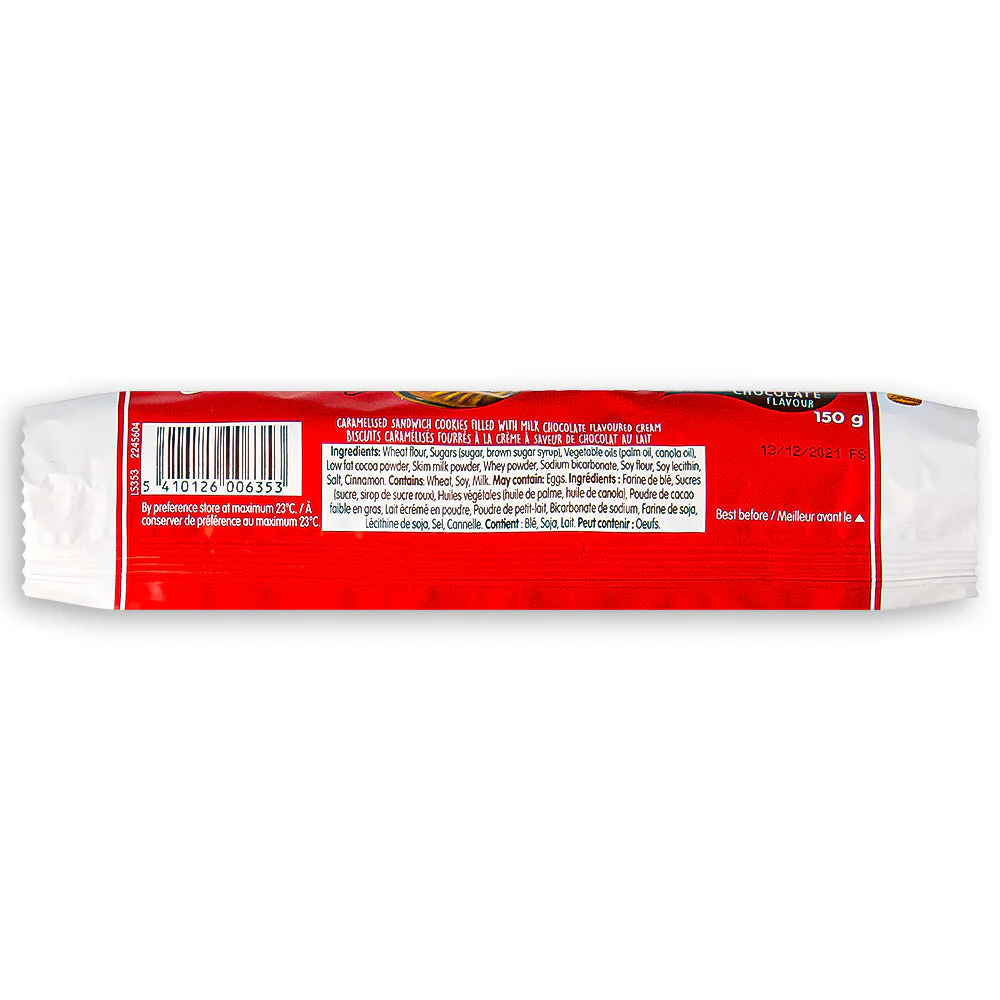 Lotus Sandwich Cookies Milk Chocolate Cream - 150g - Image 3