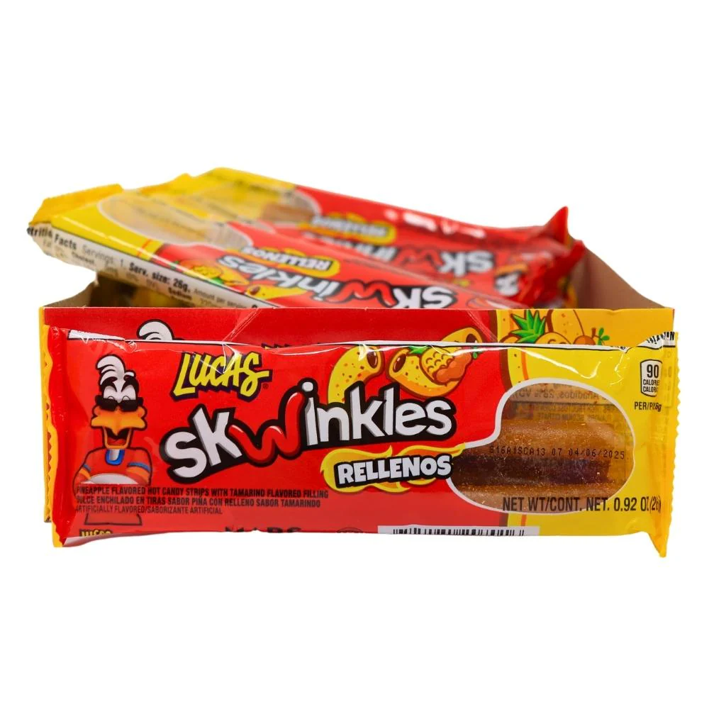 Lucas Skwinkles Rellenos Filled Ropes Pineapple Tamarind - 26g