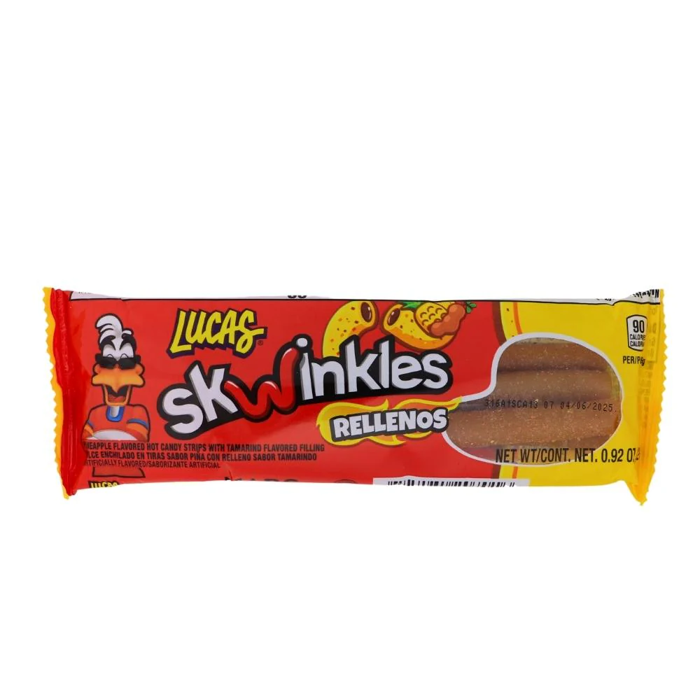 Lucas Skwinkles Rellenos Filled Ropes Pineapple Tamarind - 26g - Image 2