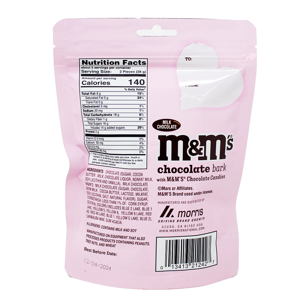 M&M's Chocolate Bark - 5oz - Image 2