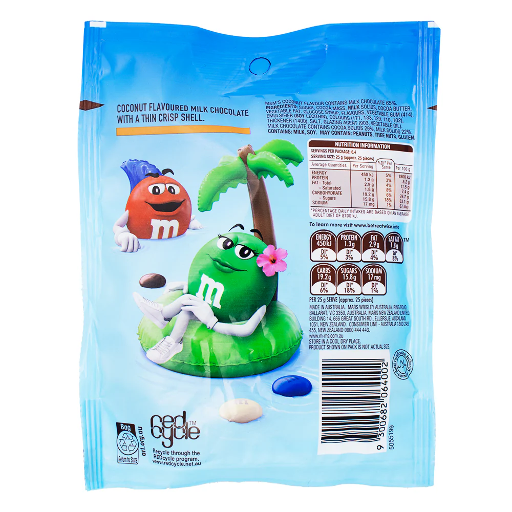 M&M's Coconut Inspired by Bounty (Australia)- 160g - Image 2