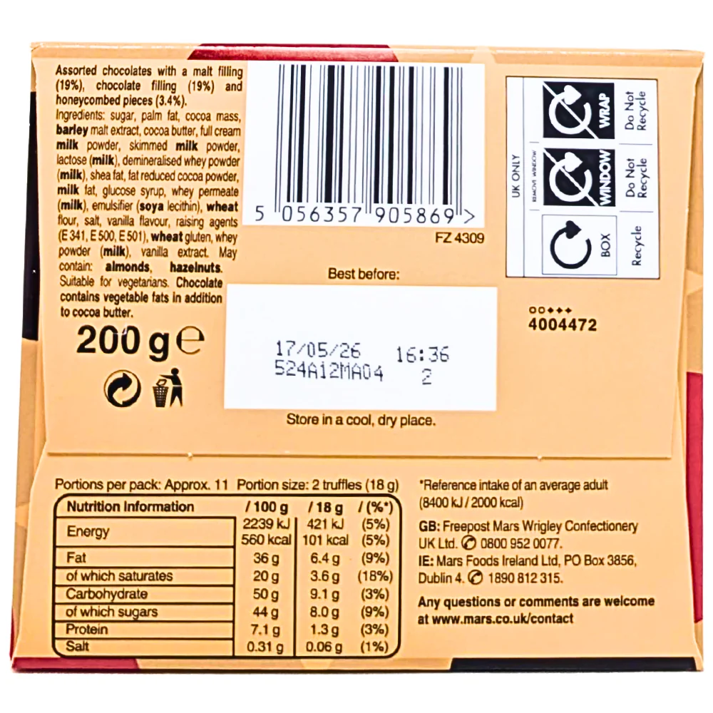 Maltesers Assorted Truffles Gift Box (UK) - 200g - Image 3