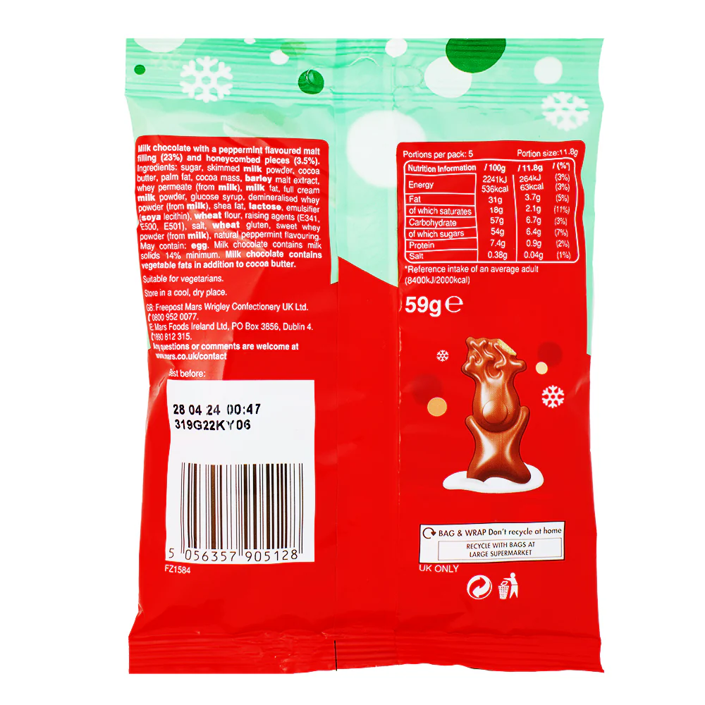 Maltesers Mini Mint Reindeers UK - 59g - Image 2